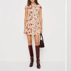 Reformation Maven Short Sleeve Mini Dress